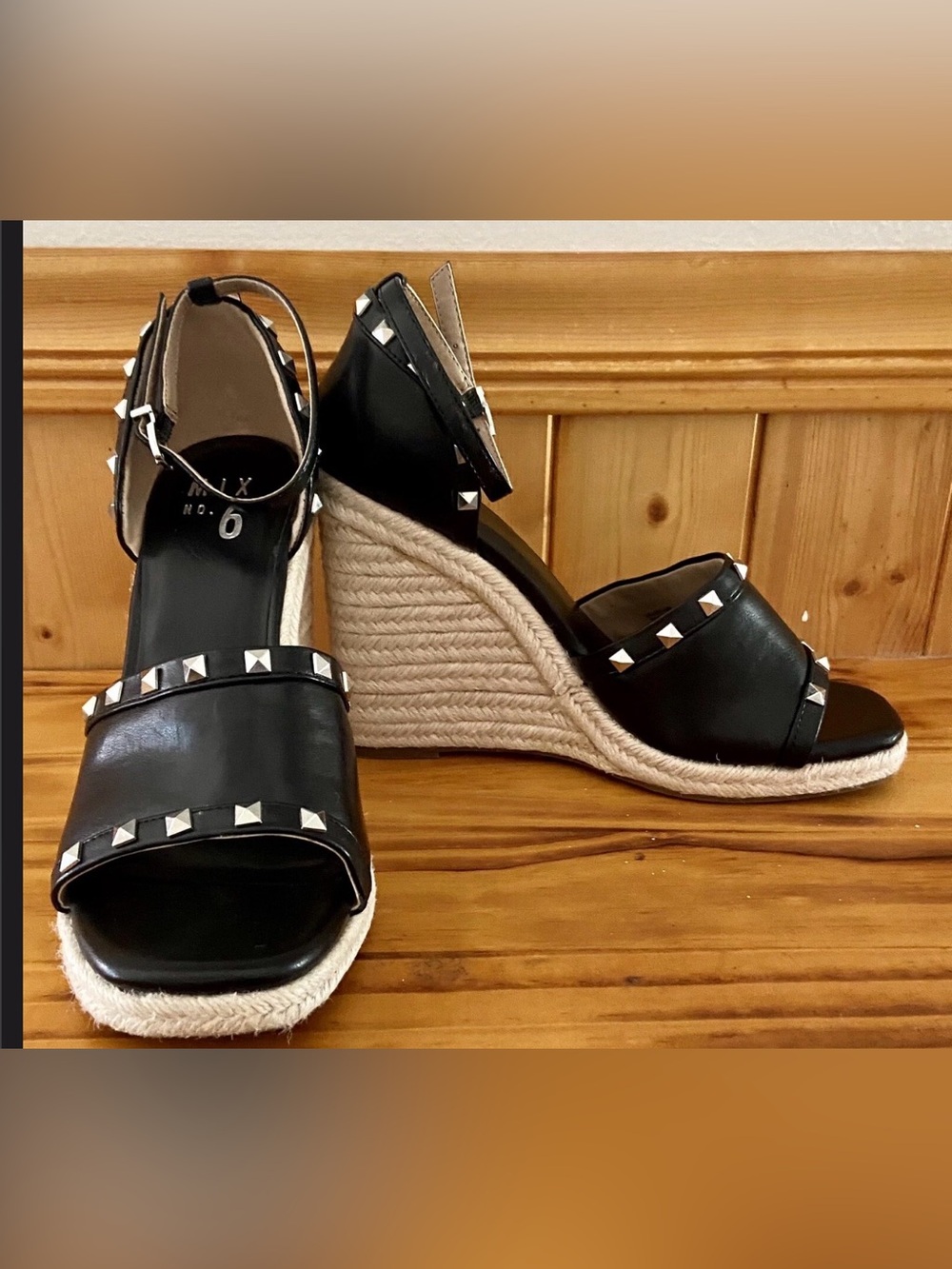 Mix No. 6 Dreamm Espadrille Sandals, Women's Size 8 M Black New without box - Picture 2 of 7